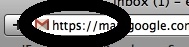 https shown for a gmail page