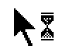 the pointer may appear with an hour-glass beside it like this