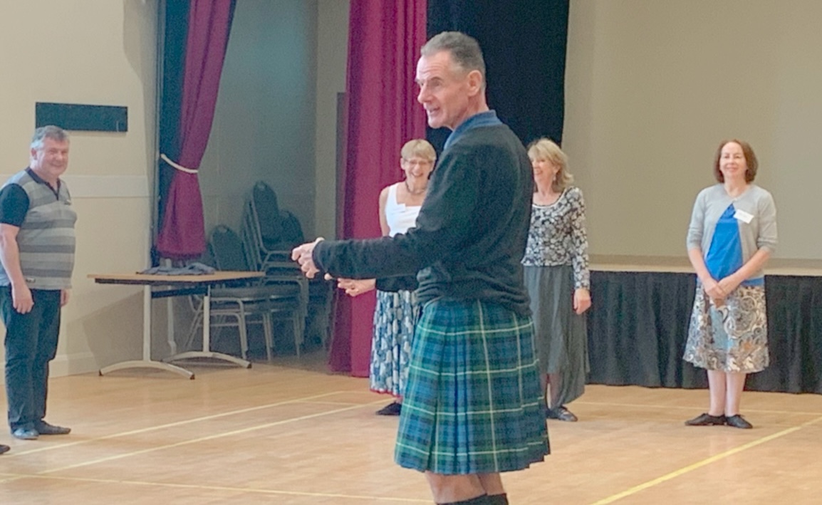 Mervyn teaching a class