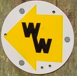 yellow WW sign for the WealdWay yellow WW sign for the WealdWay